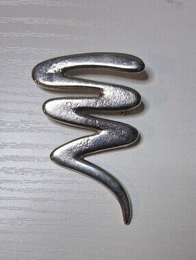 1980's-1990's Vintage Squiggly Style Brooch